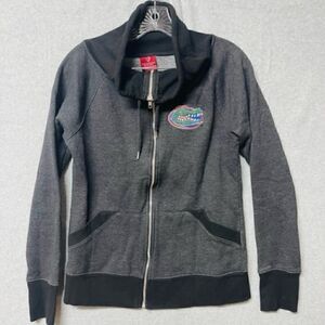 Colosseum Women's Florida Gators Black Blue Fleece Zip Up Jacket Large Good Cond